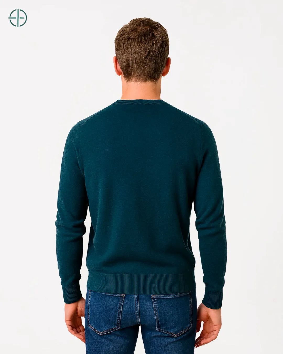 Casaco Engrossado Gola V 100% Caxemira | Rest Money™