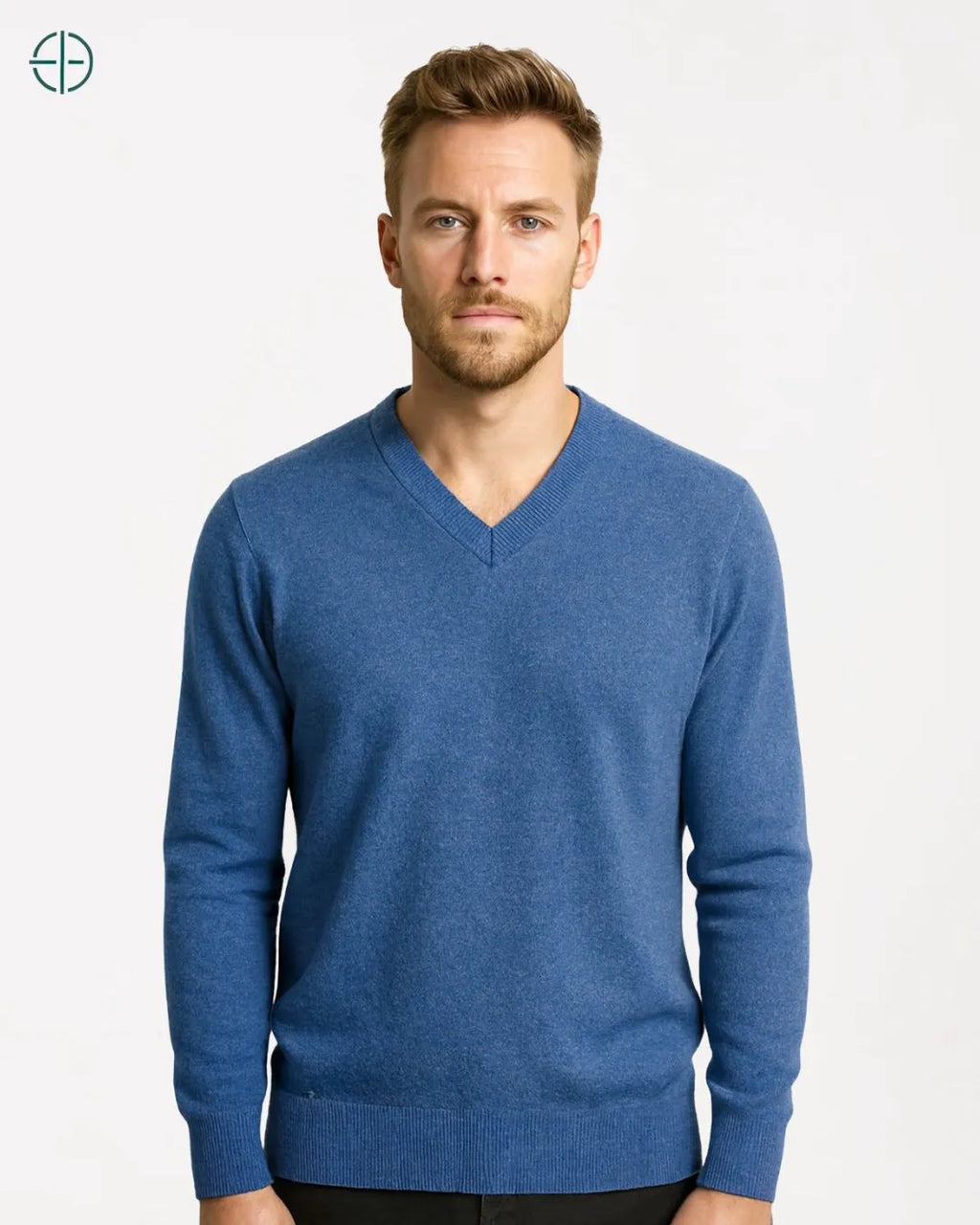 Casaco Engrossado Gola V 100% Caxemira | Rest Money™