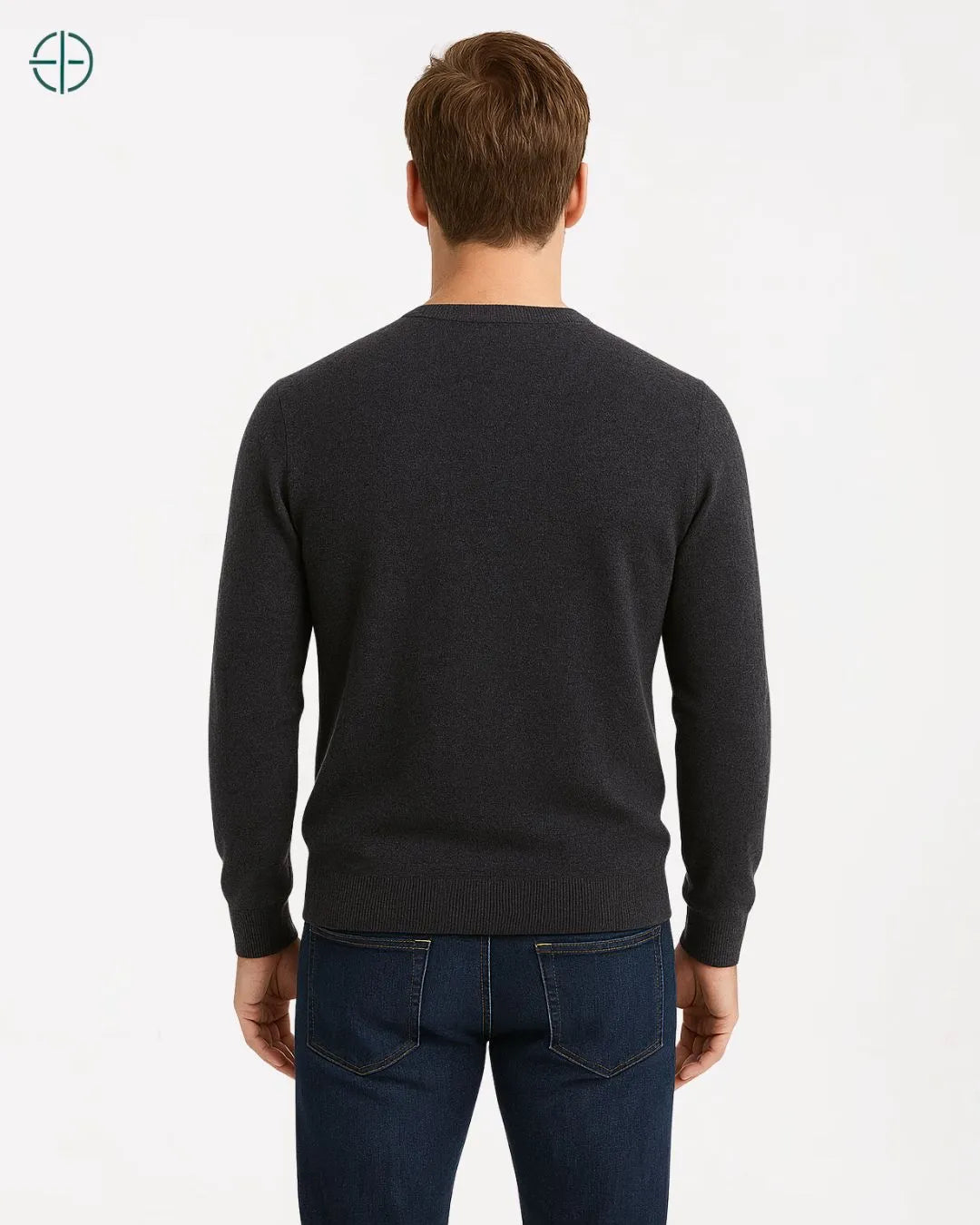 Casaco Engrossado Gola V 100% Caxemira | Rest Money™