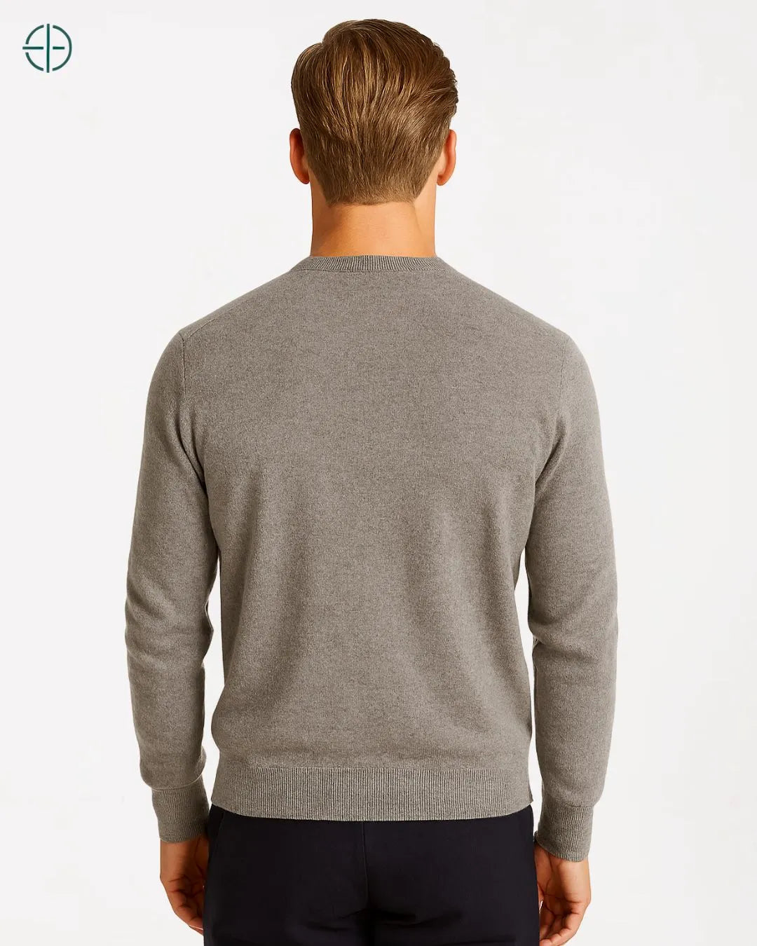 Casaco Engrossado Gola V 100% Caxemira | Rest Money™