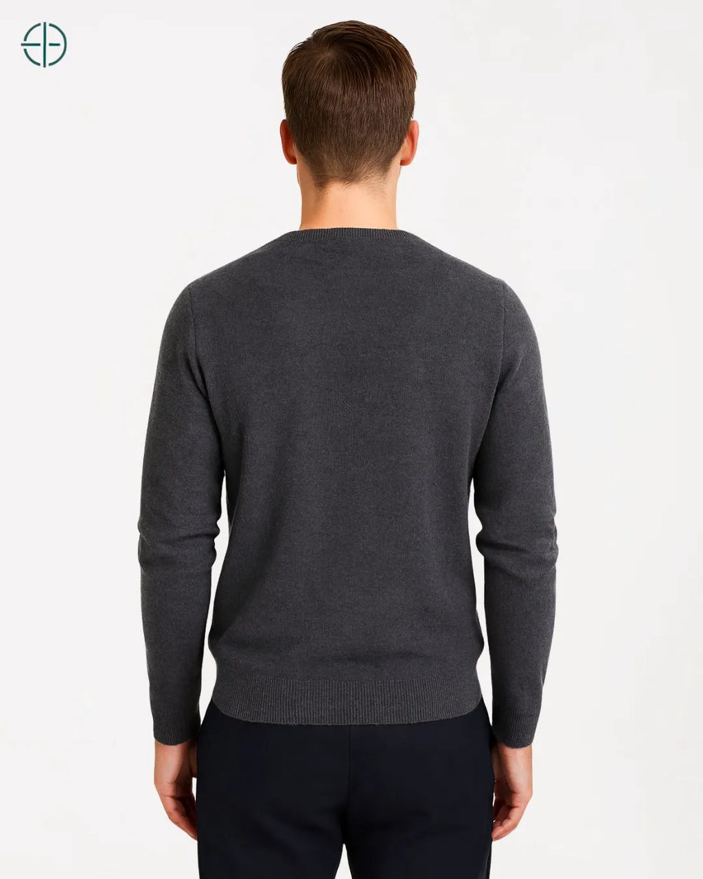 Casaco Engrossado Gola V 100% Caxemira | Rest Money™