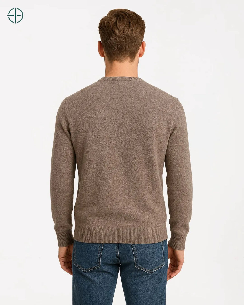 Casaco Engrossado Gola V 100% Caxemira | Rest Money™