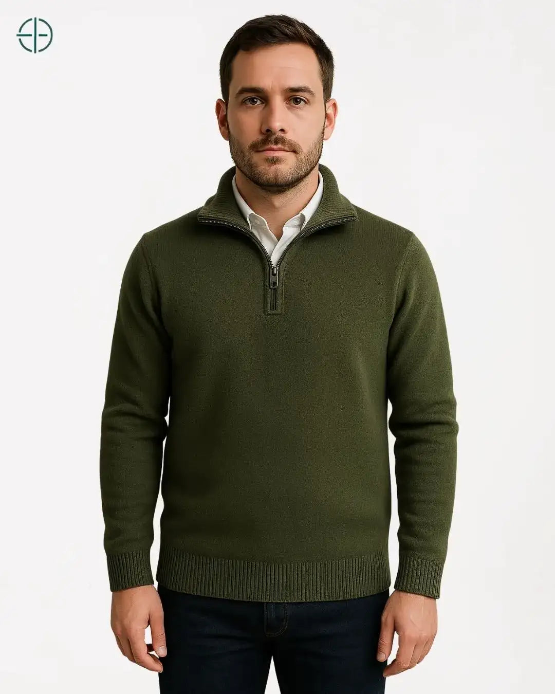 Pulôver Meio Zíper 100% Caxemira | Rest Money™