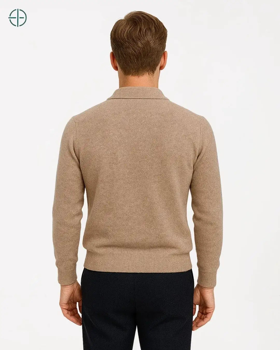 Pulôver Nobre Gola Polo 100% Caxemira | Rest Money™