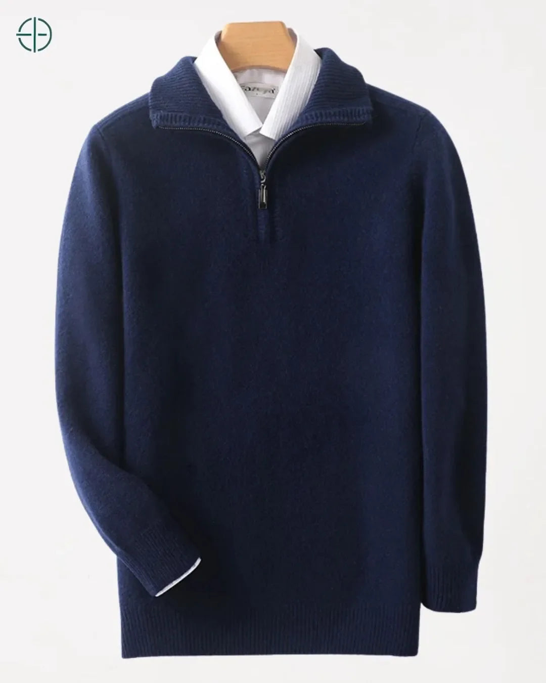 Pulôver Meio Zíper 100% Caxemira | Rest Money™