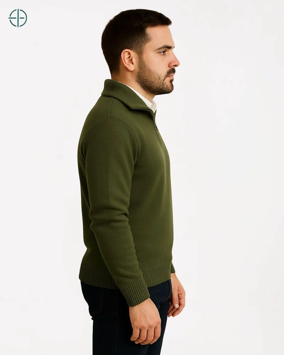 Pulôver Meio Zíper 100% Caxemira | Rest Money™