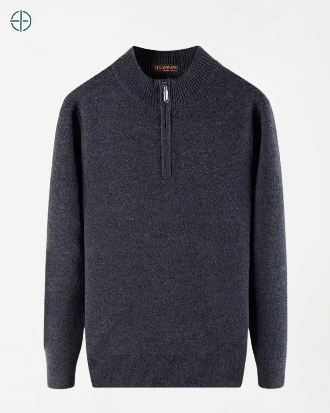 Pulôver Meio Zíper Pluz Size 100% Caxemira | Rest Money™