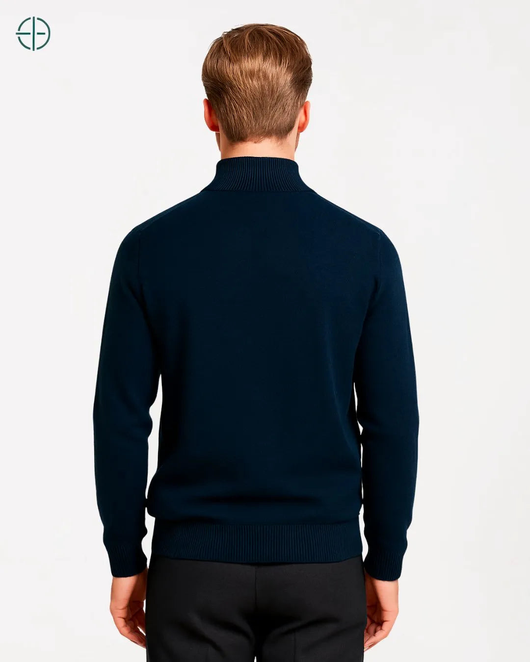 Pulôver Meio Zíper Pluz Size 100% Caxemira | Rest Money™