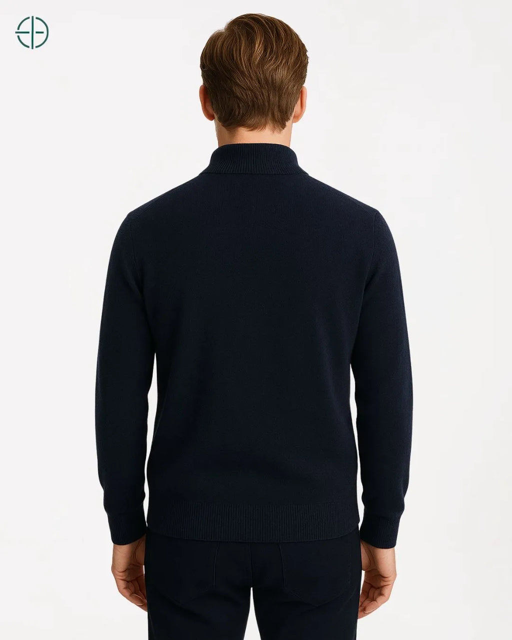 Pulôver Meio Zíper Pluz Size 100% Caxemira | Rest Money™