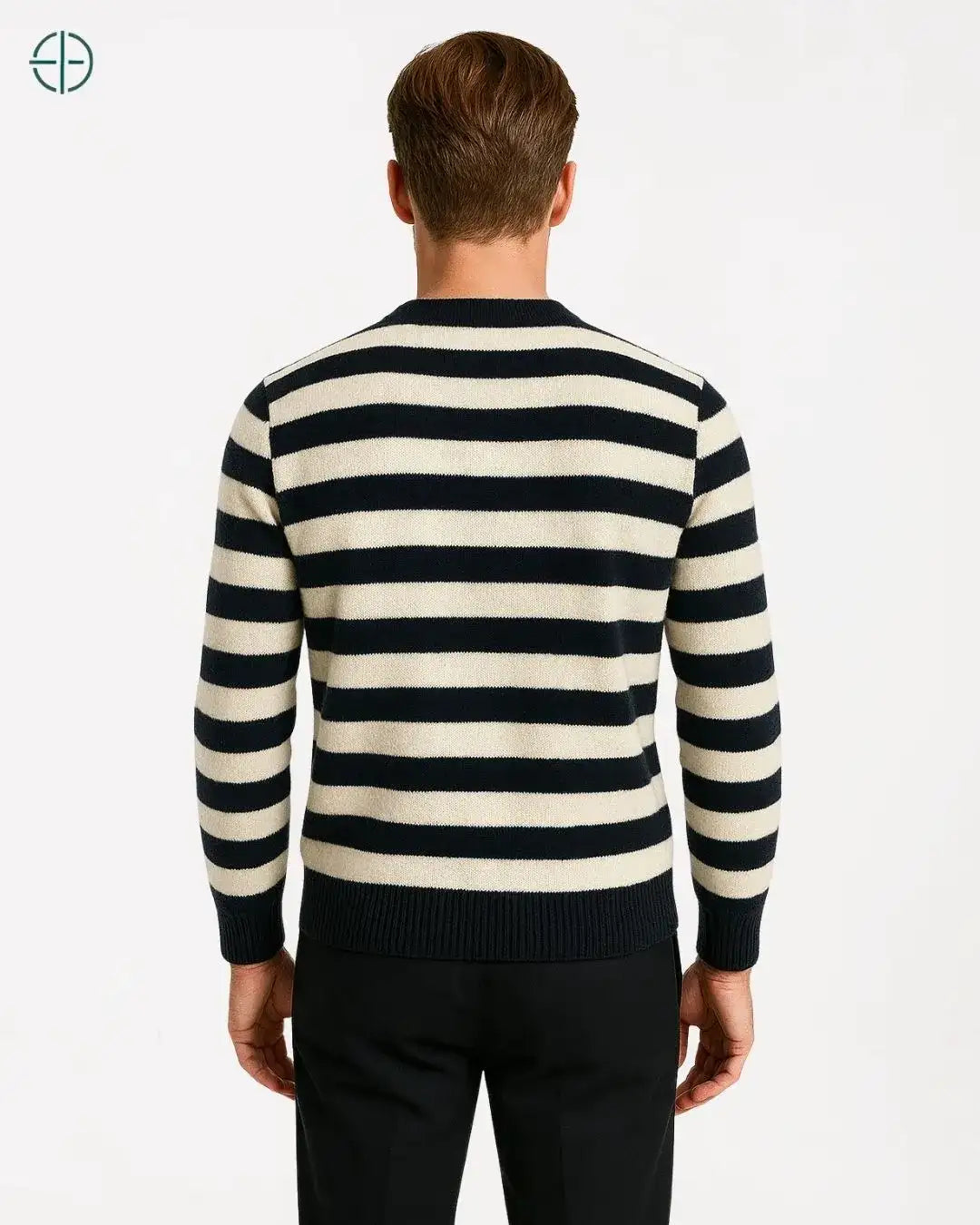 Suéter 100% Caxemira Listrado Old Money | Rest Money™