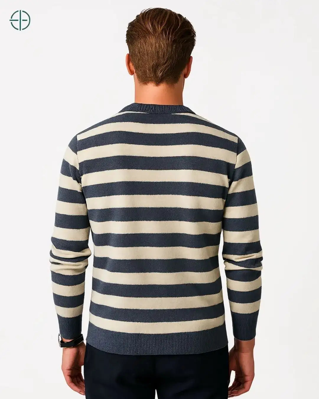 Suéter 100% Caxemira Listrado Old Money | Rest Money™