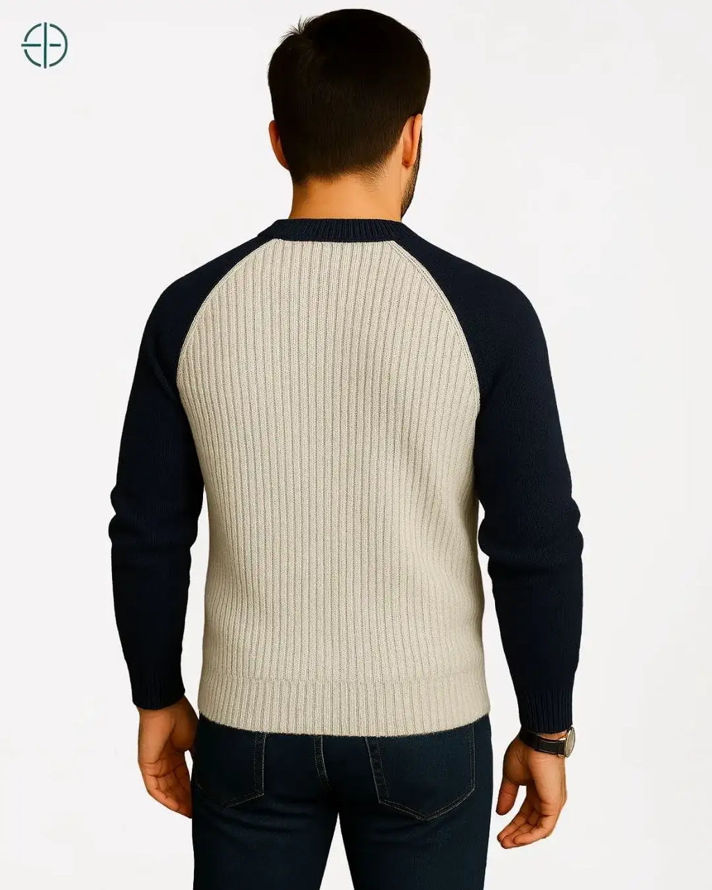 Suéter Contraste 100% Caxemira | Rest Money™