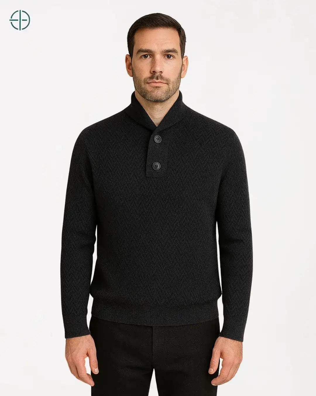 Suéter Estruturado 2 Botões 100% Caxemira | Rest Money™