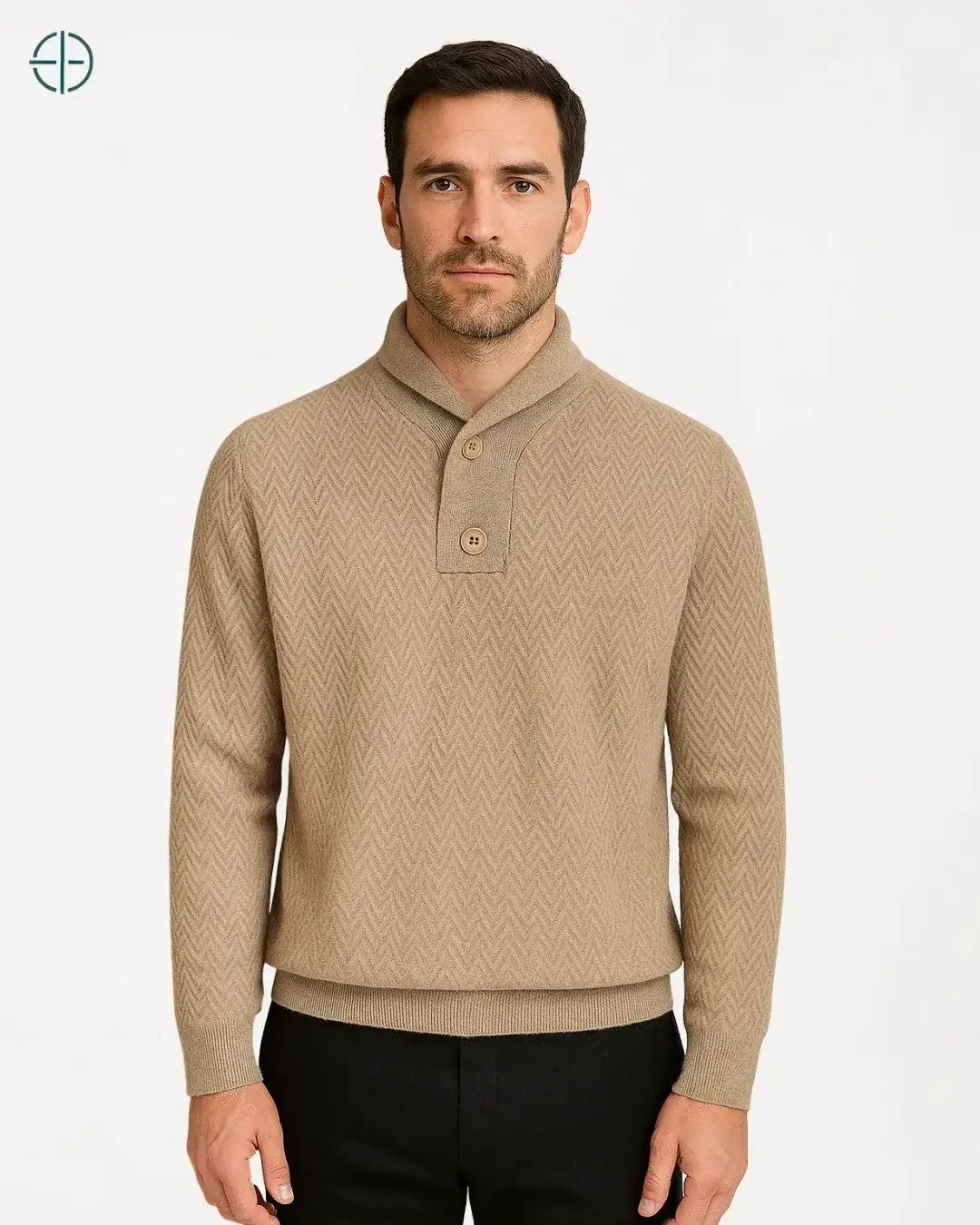 Suéter Estruturado 2 Botões 100% Caxemira | Rest Money™