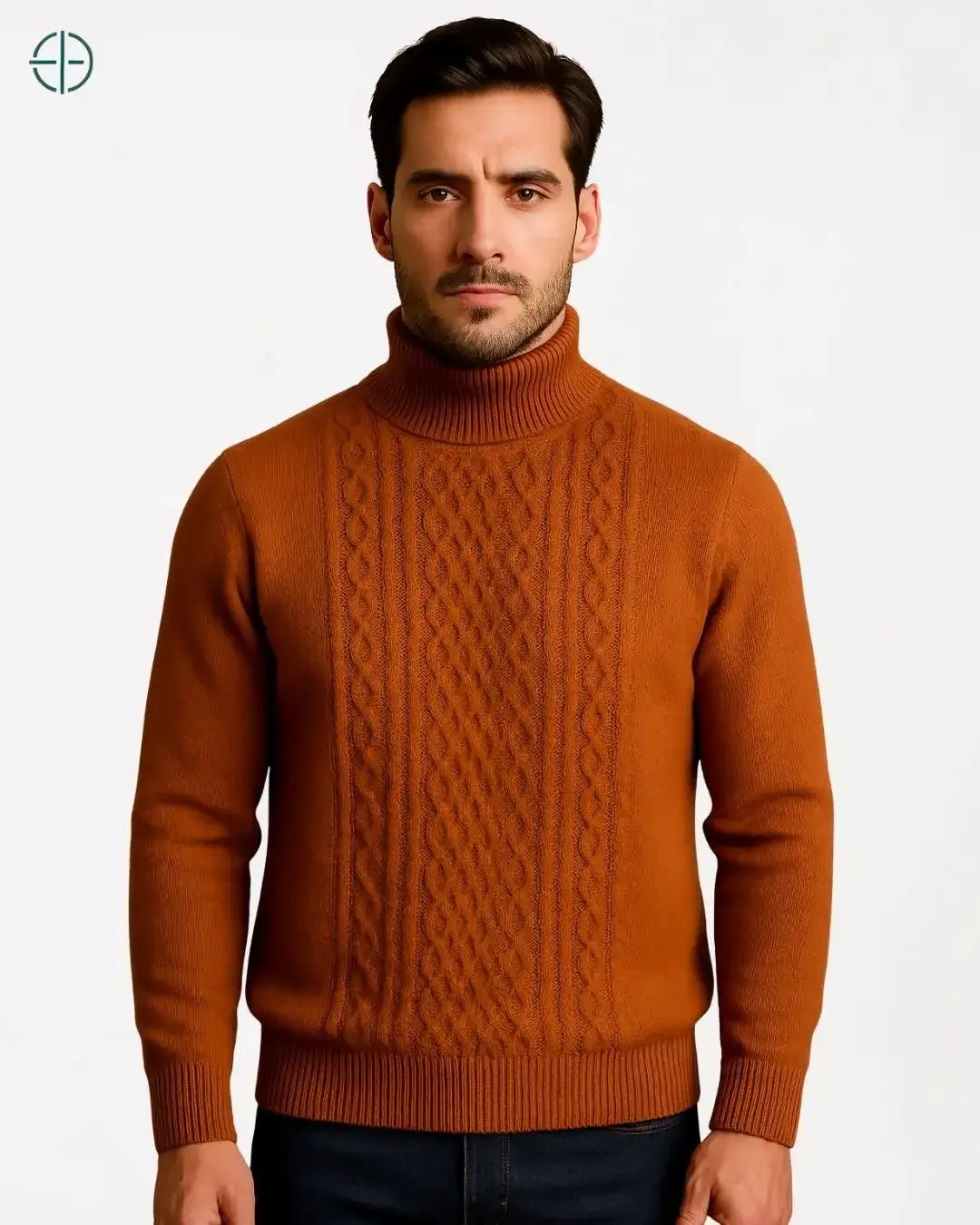 Suéter Gola Alta Grosso 100% Caxemira | Rest Money™