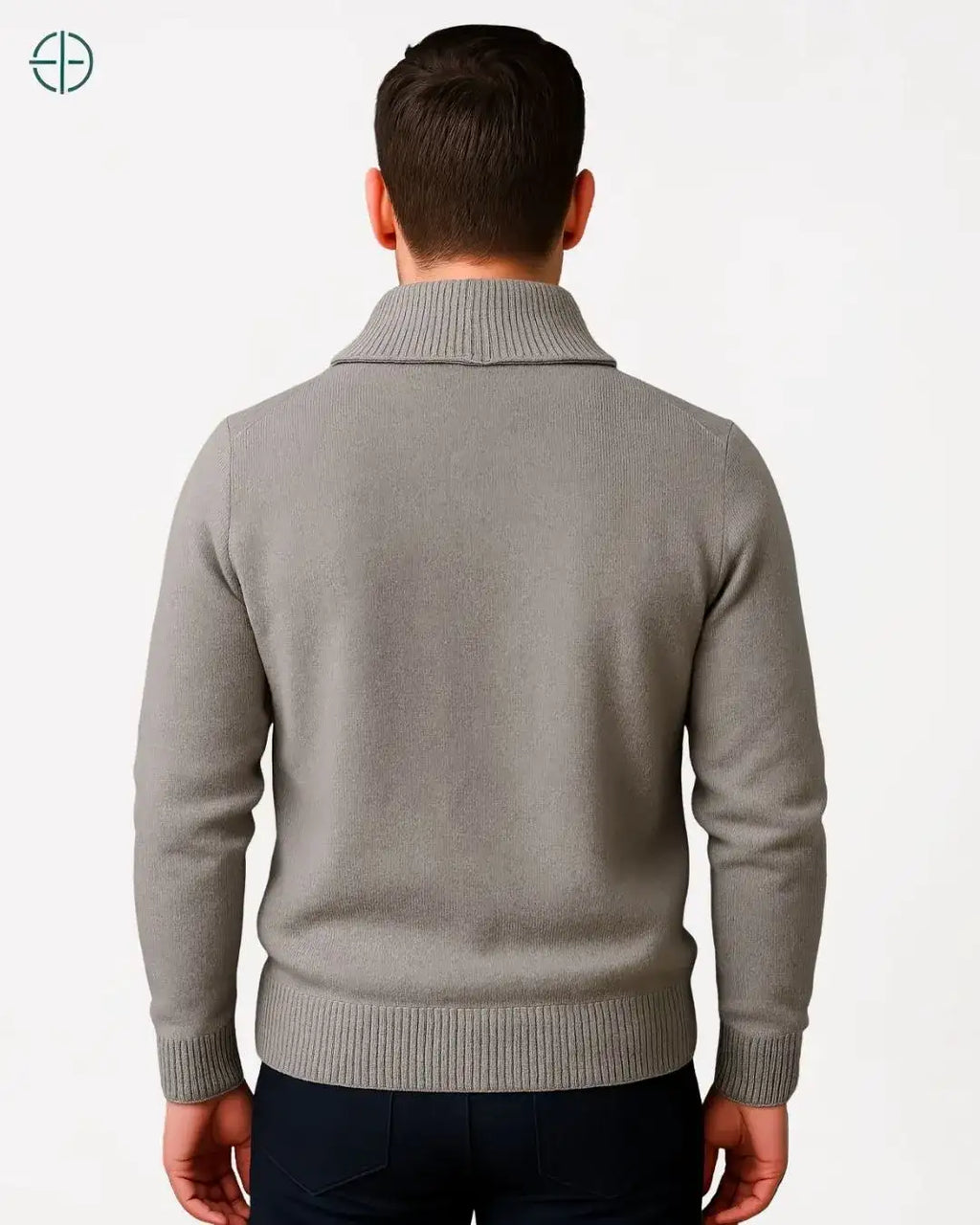 Suéter Meio Zíper Gola Alta 100% Caxemira | Rest Money™