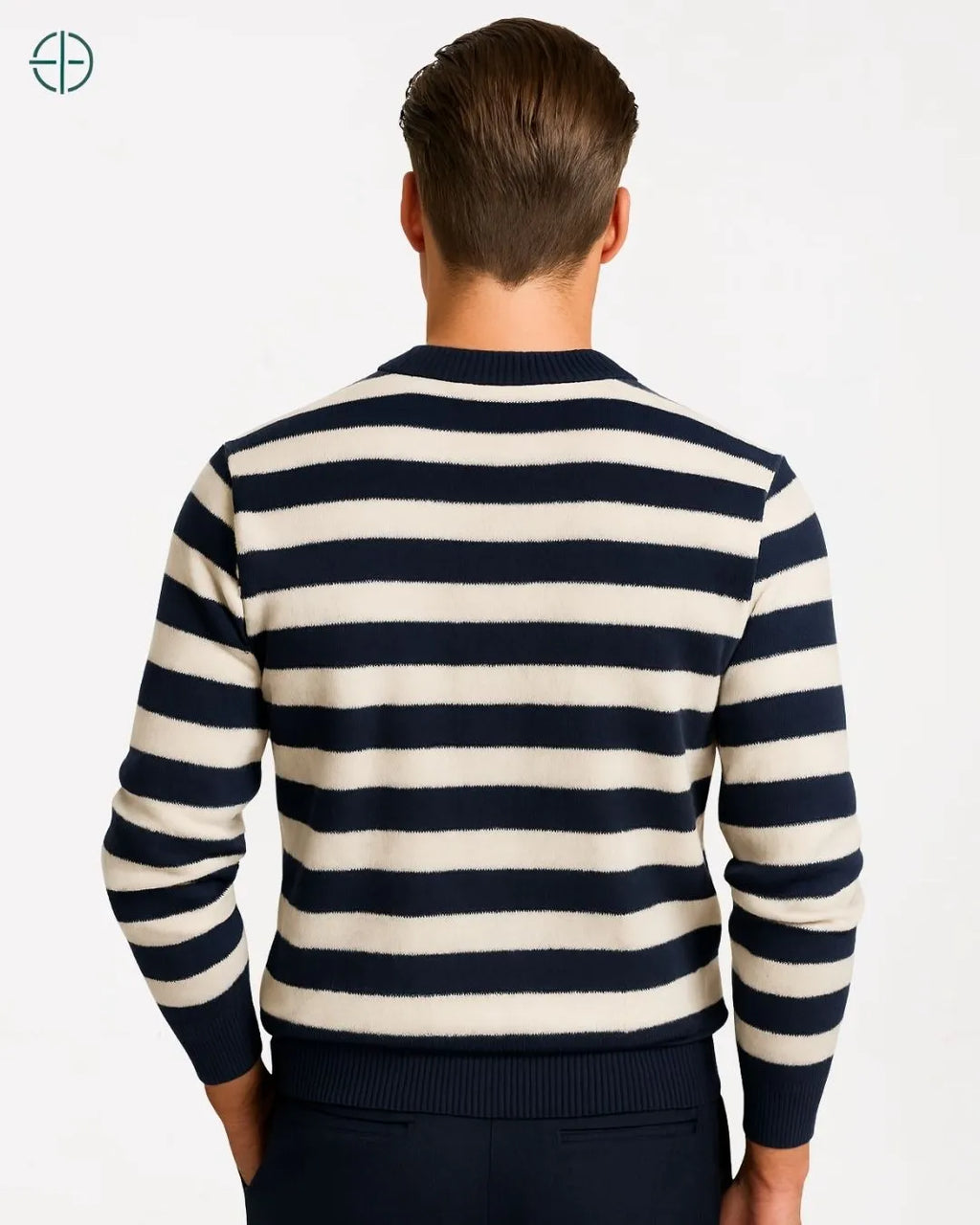 Suéter 100% Caxemira Listrado Old Money | Rest Money™