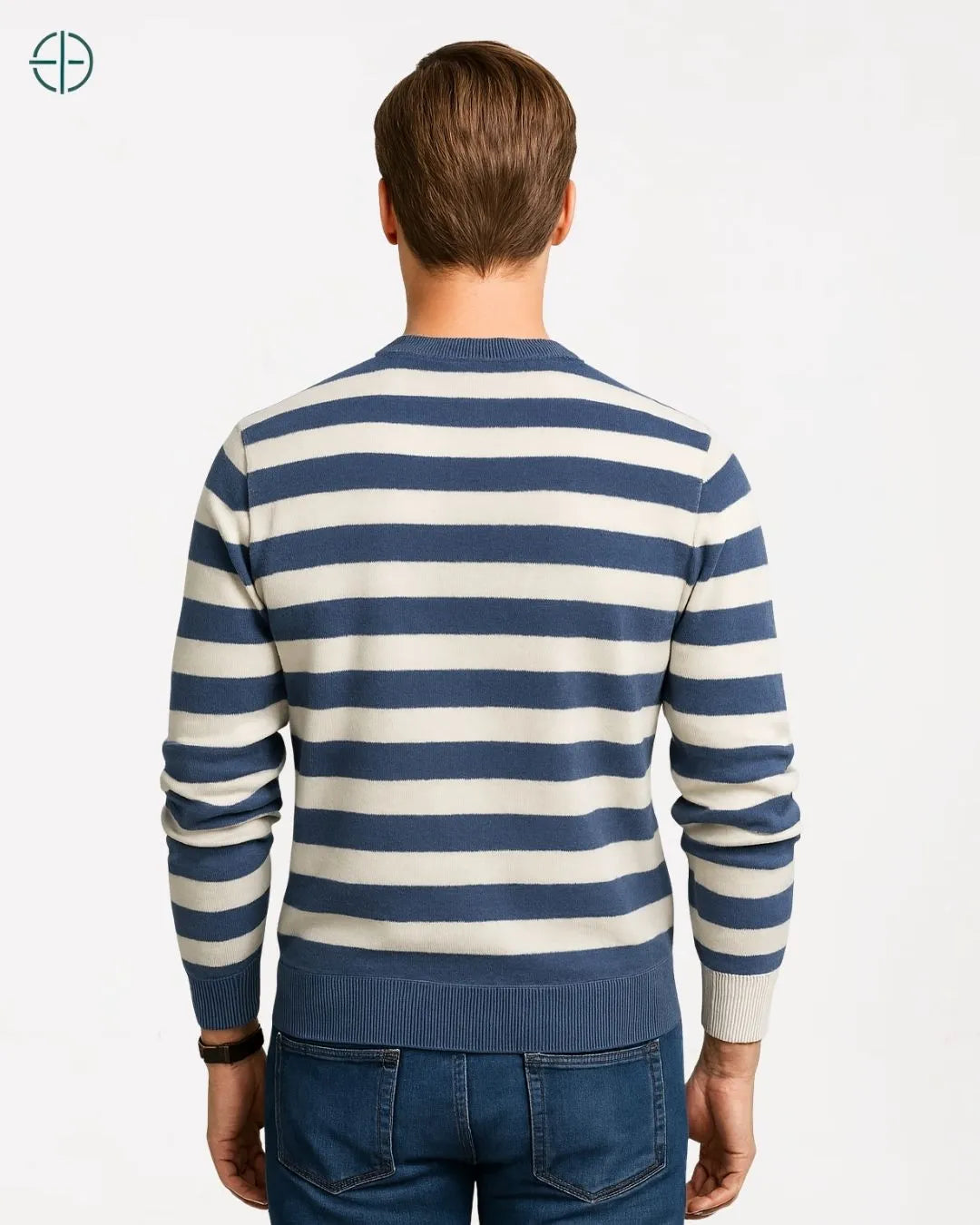 Suéter 100% Caxemira Listrado Old Money | Rest Money™