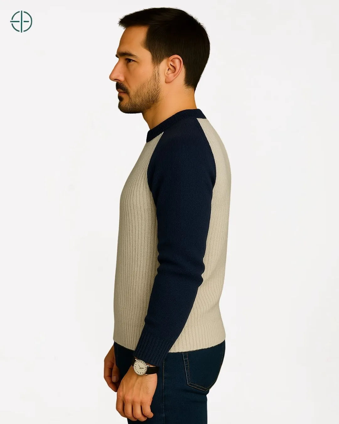Suéter Contraste 100% Caxemira | Rest Money™