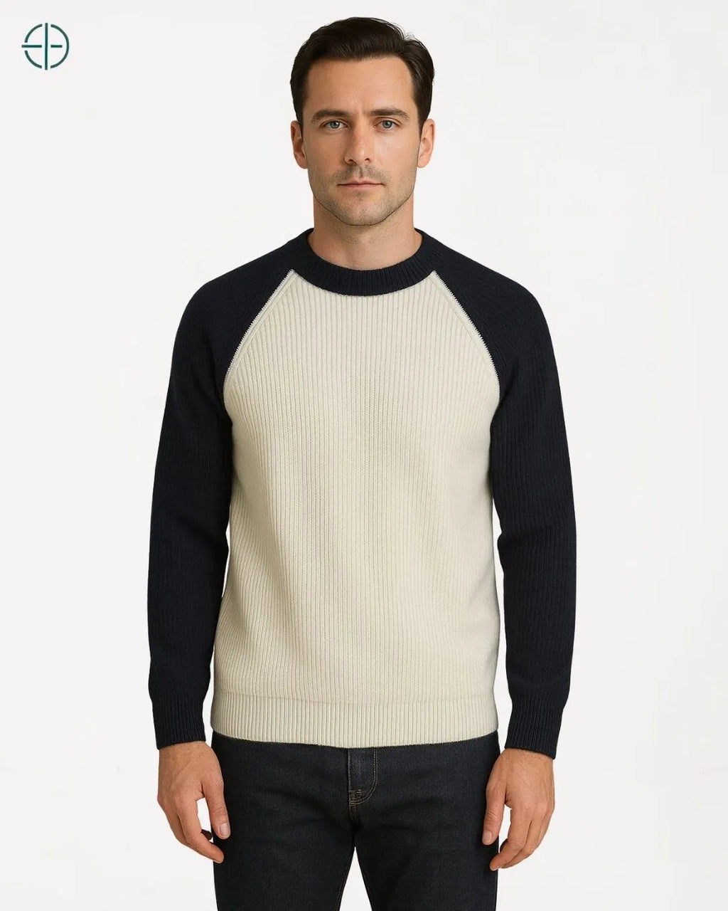 Suéter Contraste 100% Caxemira | Rest Money™