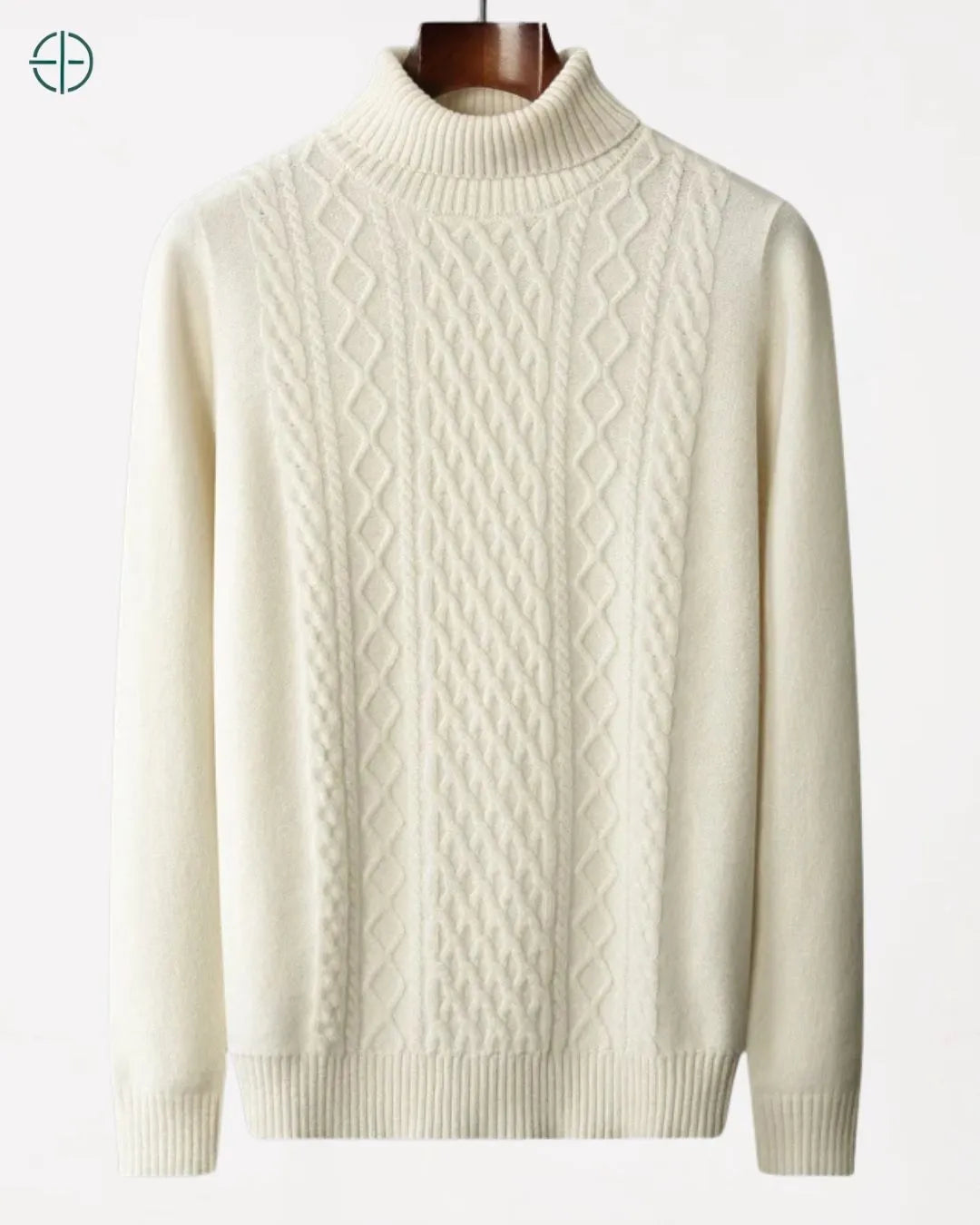 Suéter Gola Alta Grosso 100% Caxemira | Rest Money™