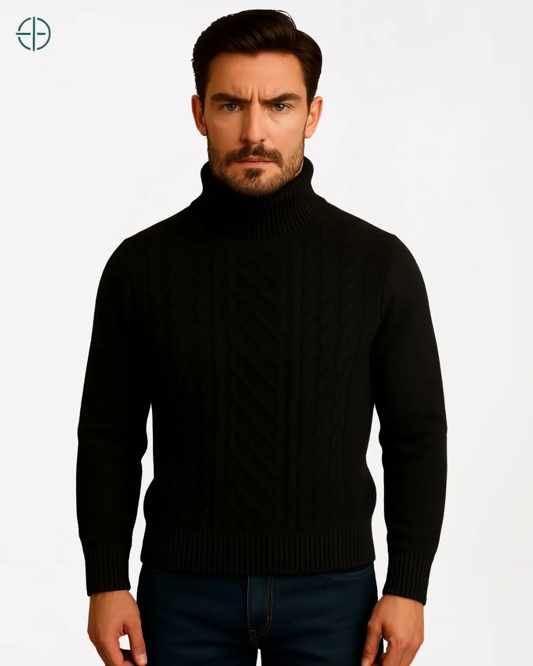 Suéter Gola Alta Grosso 100% Caxemira | Rest Money™