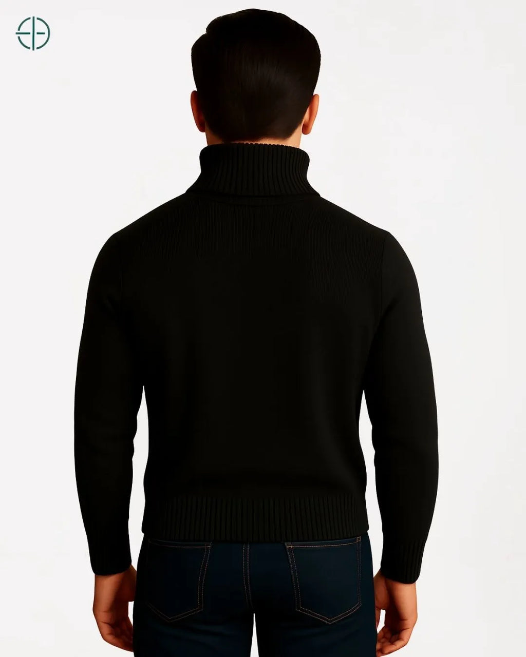 Suéter Gola Alta Grosso 100% Caxemira | Rest Money™