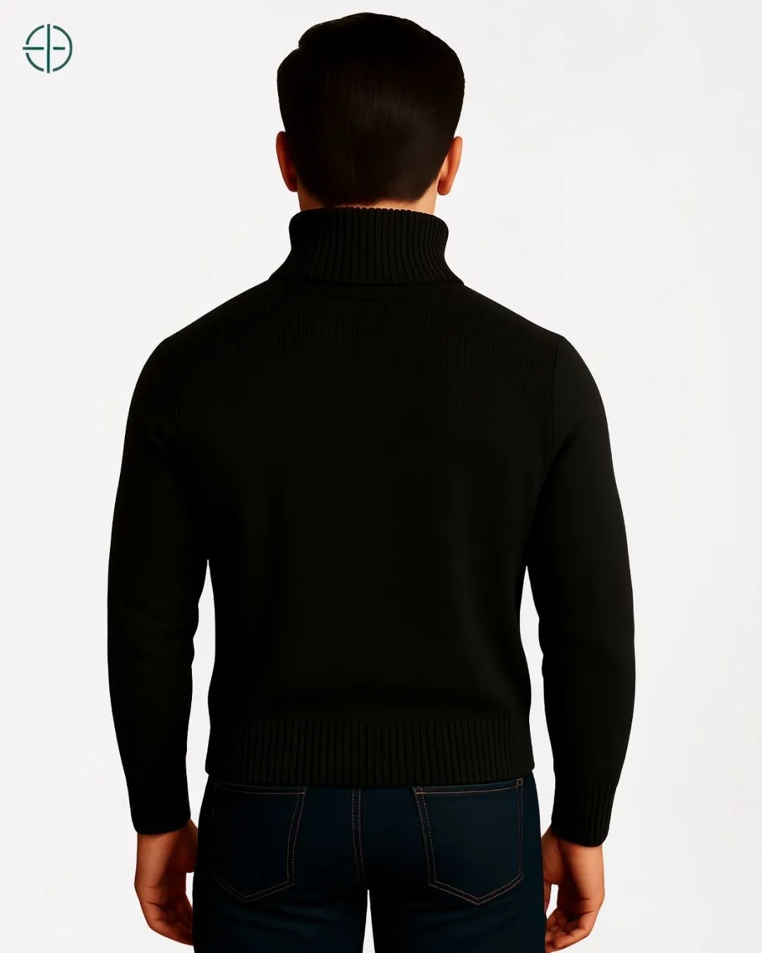 Suéter Gola Alta Grosso 100% Caxemira | Rest Money™