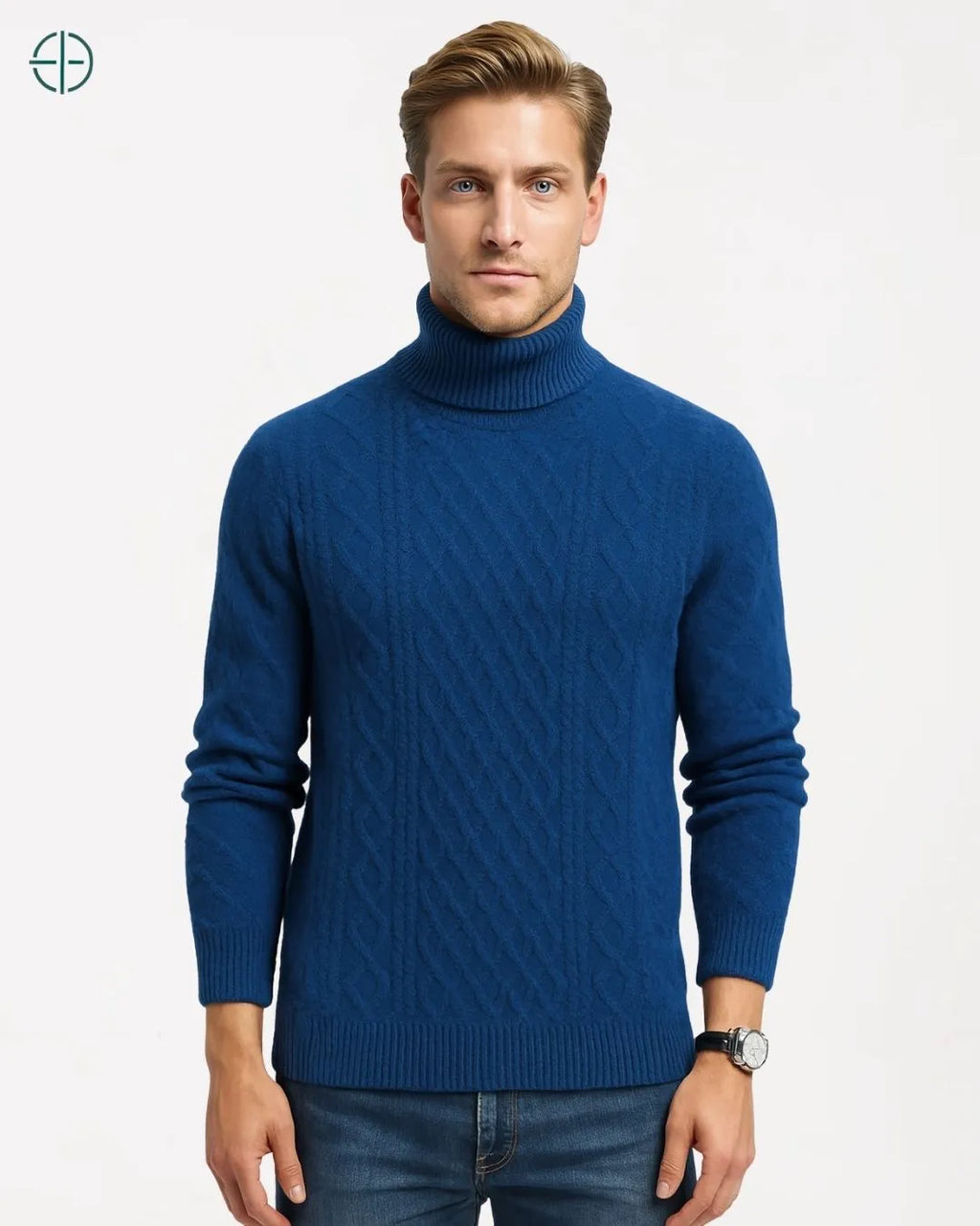 Suéter Gola Alta Grosso 100% Caxemira | Rest Money™