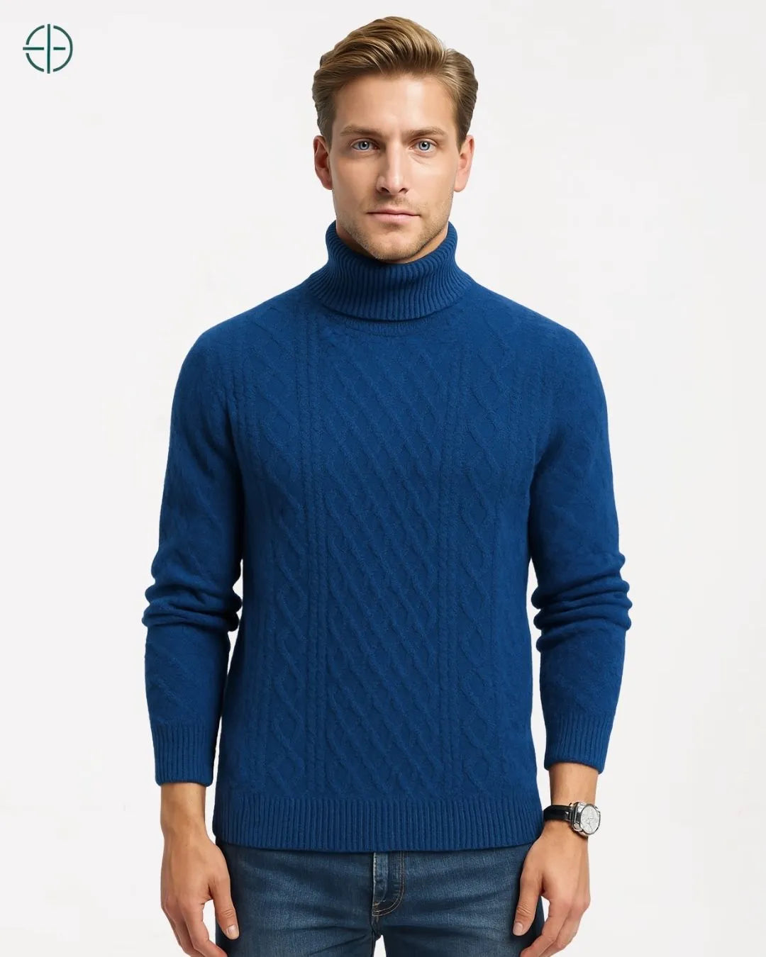 Suéter Gola Alta Grosso 100% Caxemira | Rest Money™