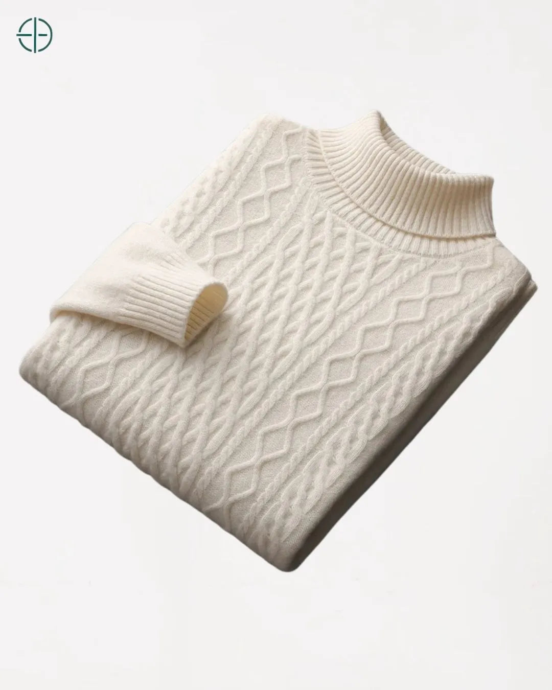 Suéter Gola Alta Grosso 100% Caxemira | Rest Money™