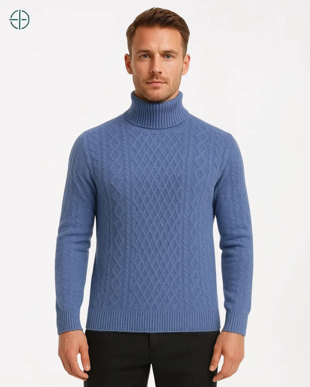 Suéter Gola Alta Grosso 100% Caxemira | Rest Money™