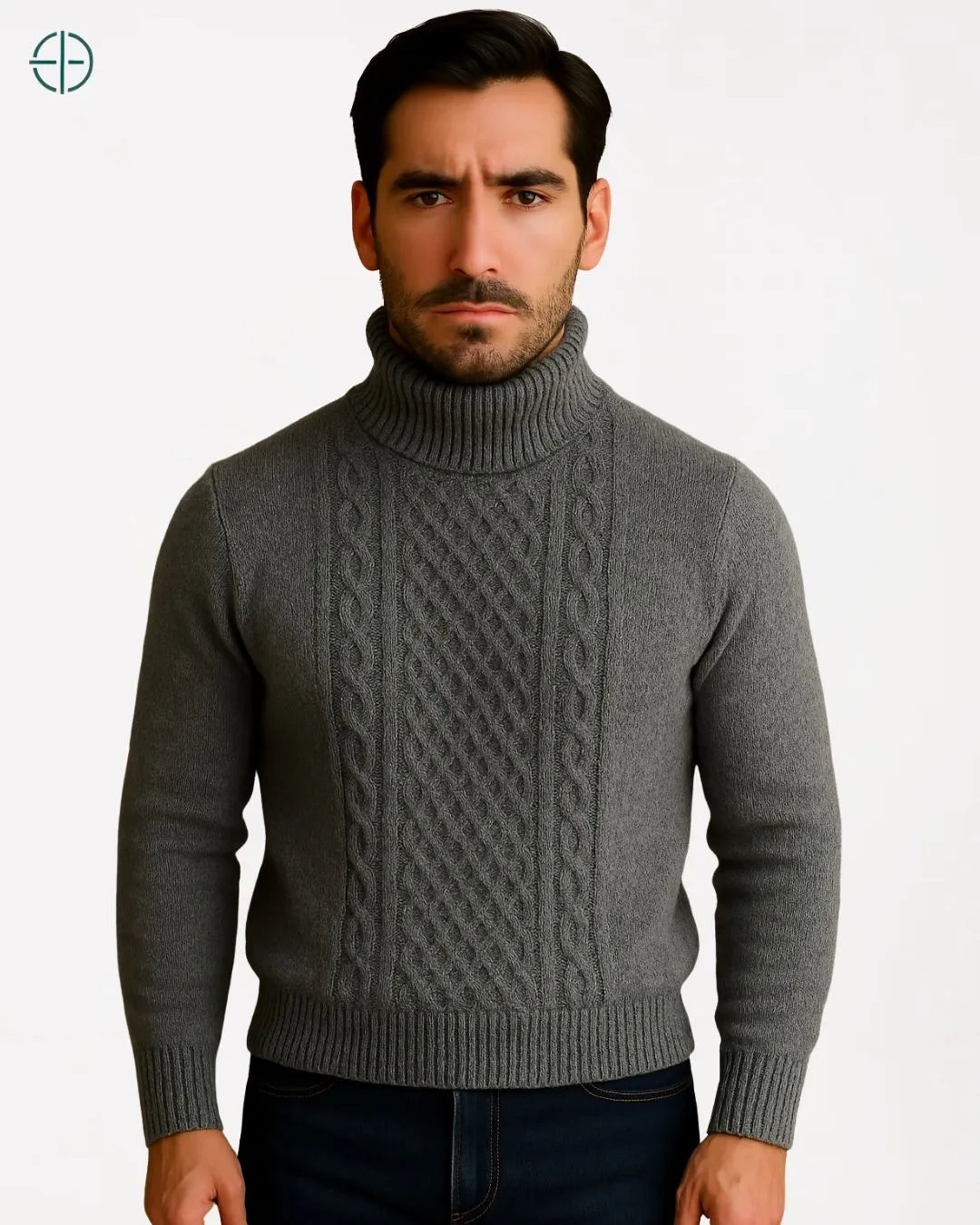 Suéter Gola Alta Grosso 100% Caxemira | Rest Money™