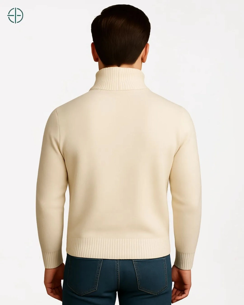 Suéter Gola Alta Grosso 100% Caxemira | Rest Money™