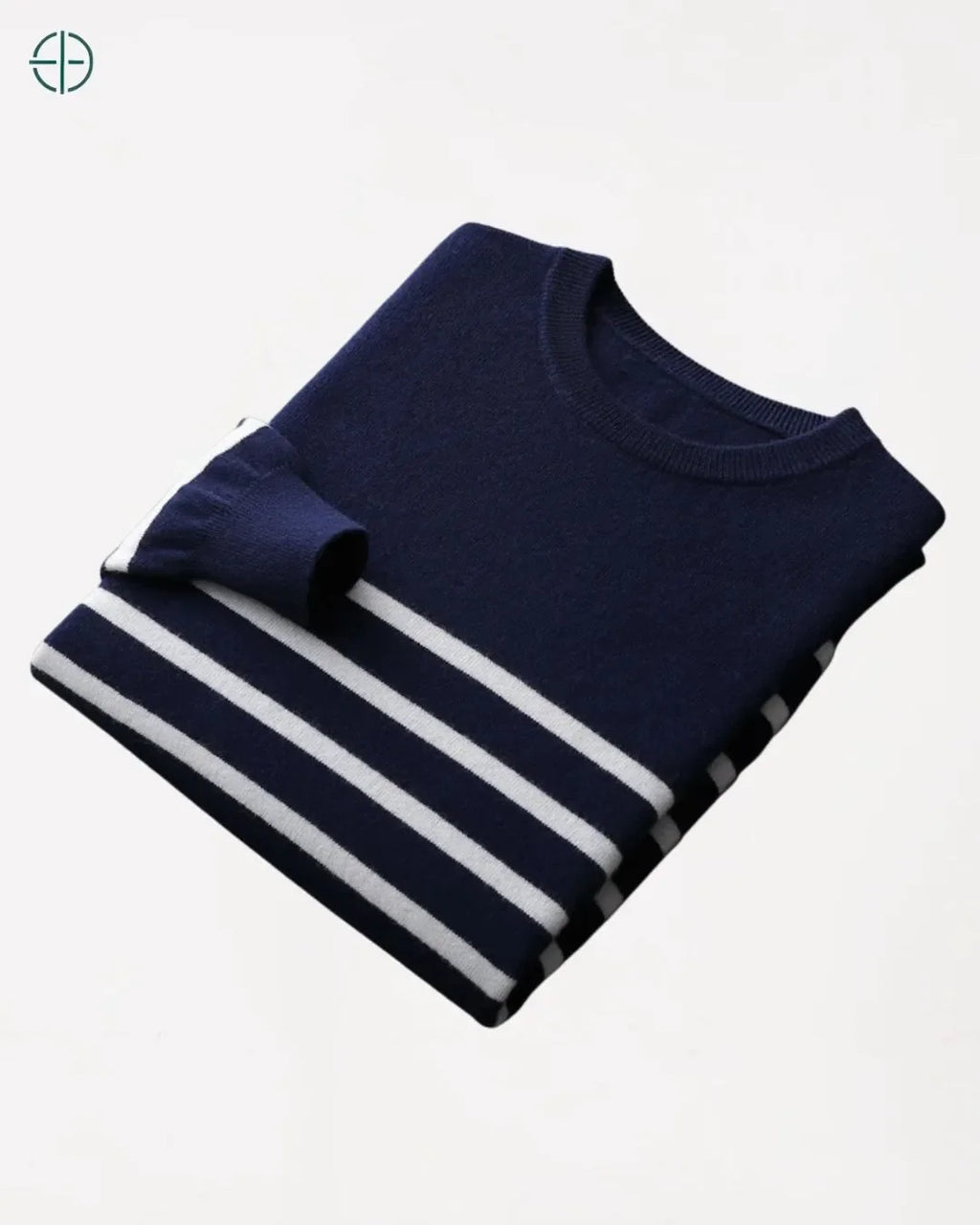 Suéter Meio Listrado 100% Caxemira | Rest Money™