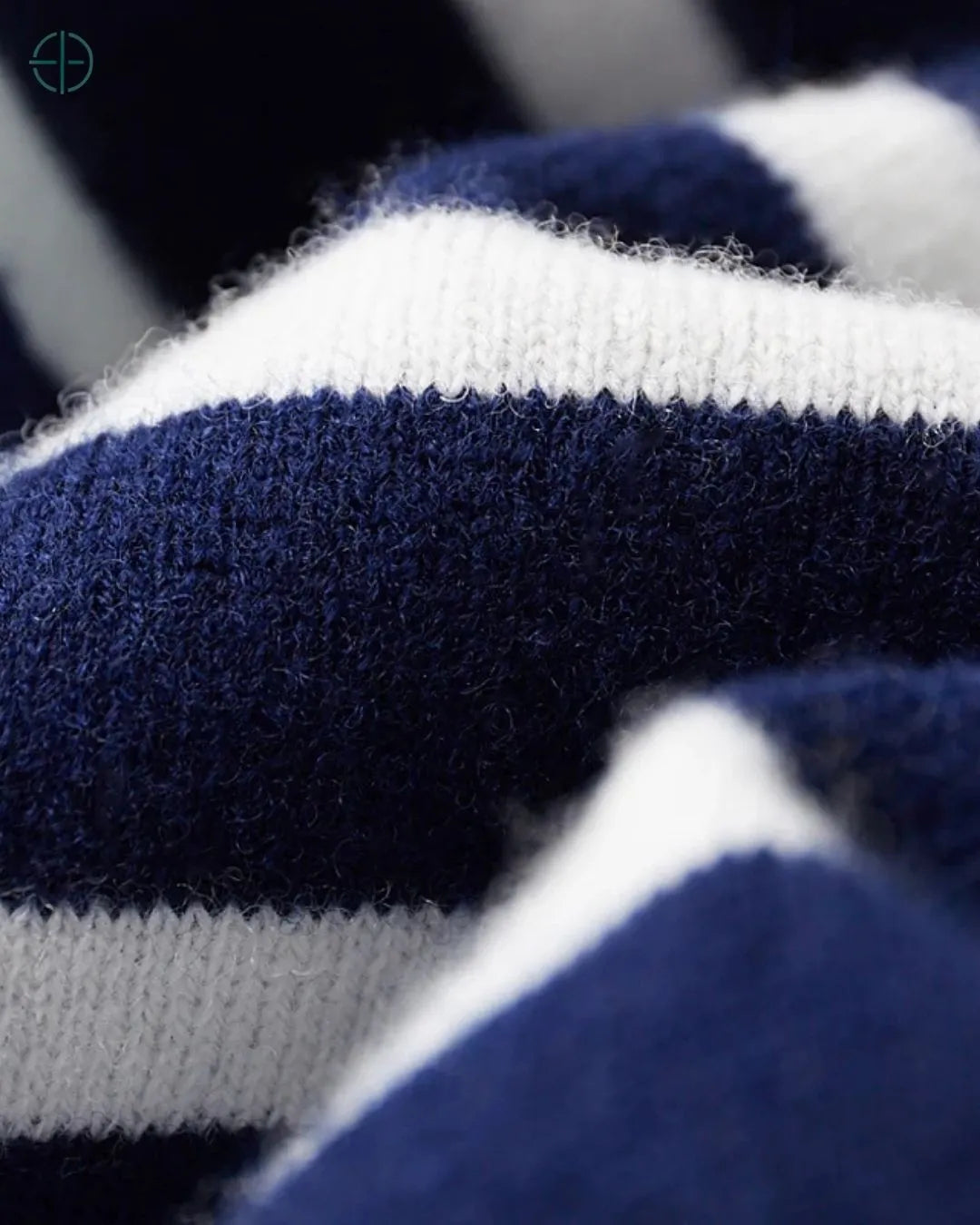 Suéter Meio Listrado 100% Caxemira | Rest Money™