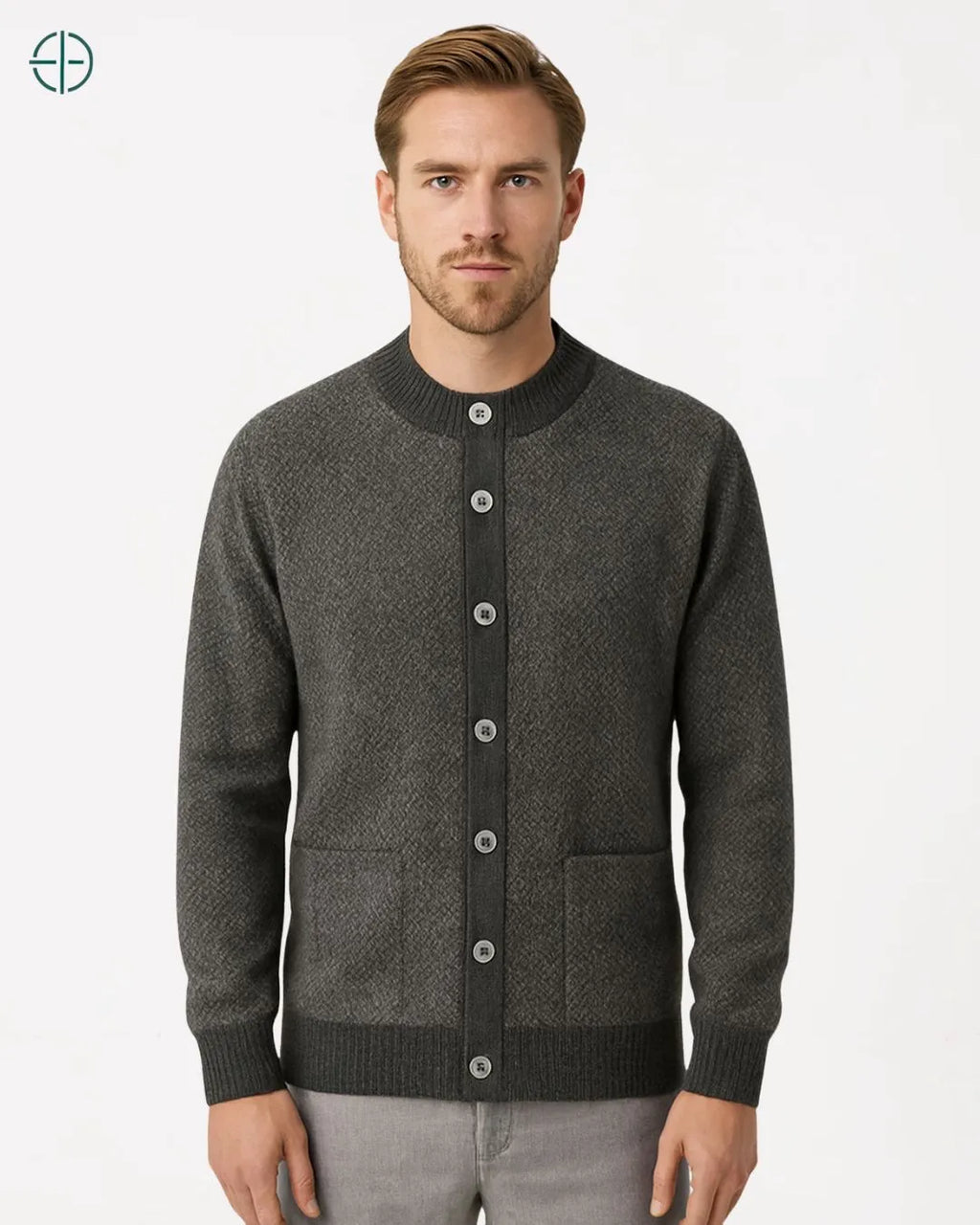 Suéter de Botões Engrossado 100% Caxemira | Rest Money™