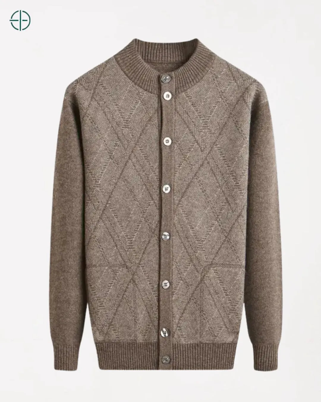 Suéter de Botões Engrossado 100% Caxemira | Rest Money™