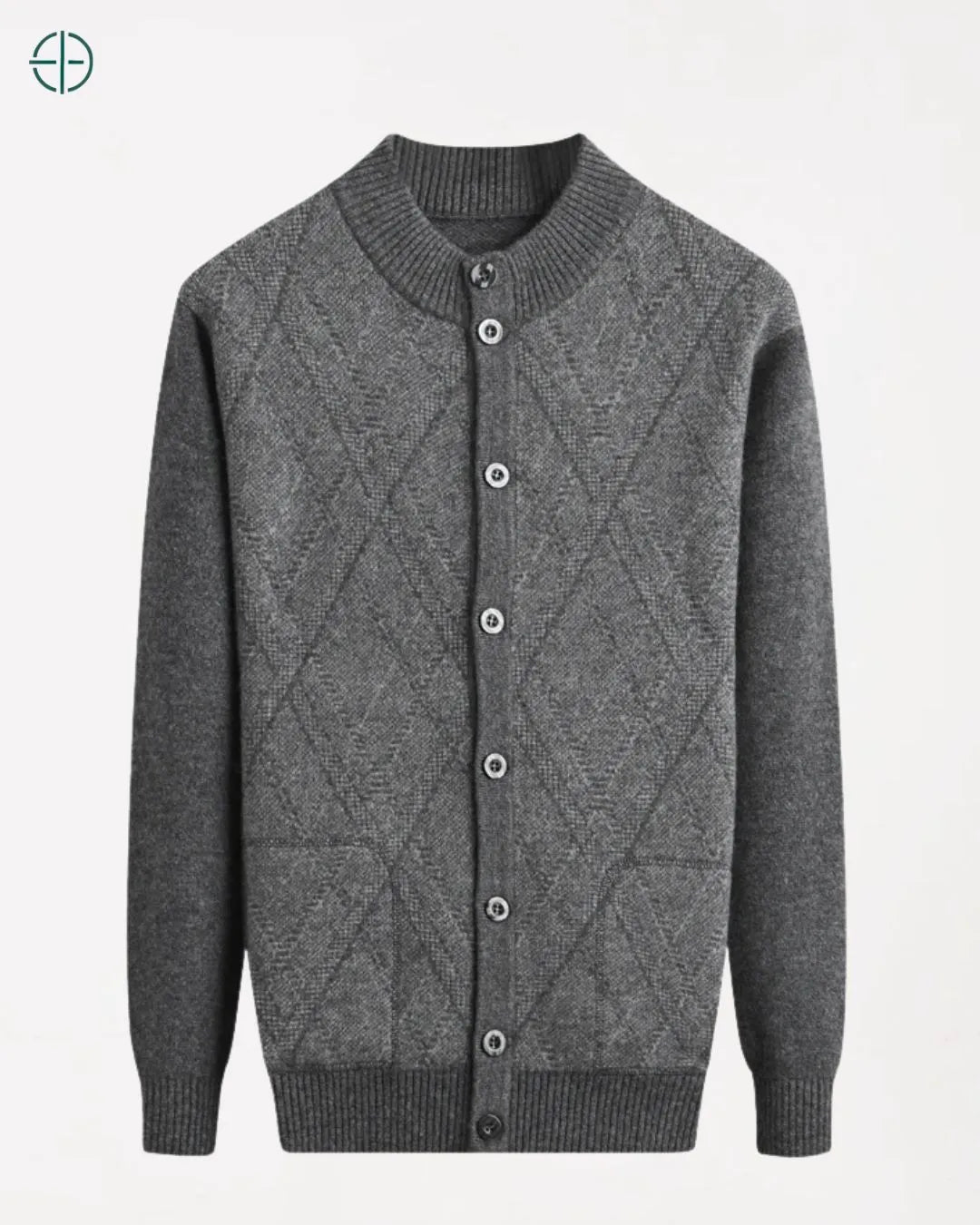 Suéter de Botões Engrossado 100% Caxemira | Rest Money™