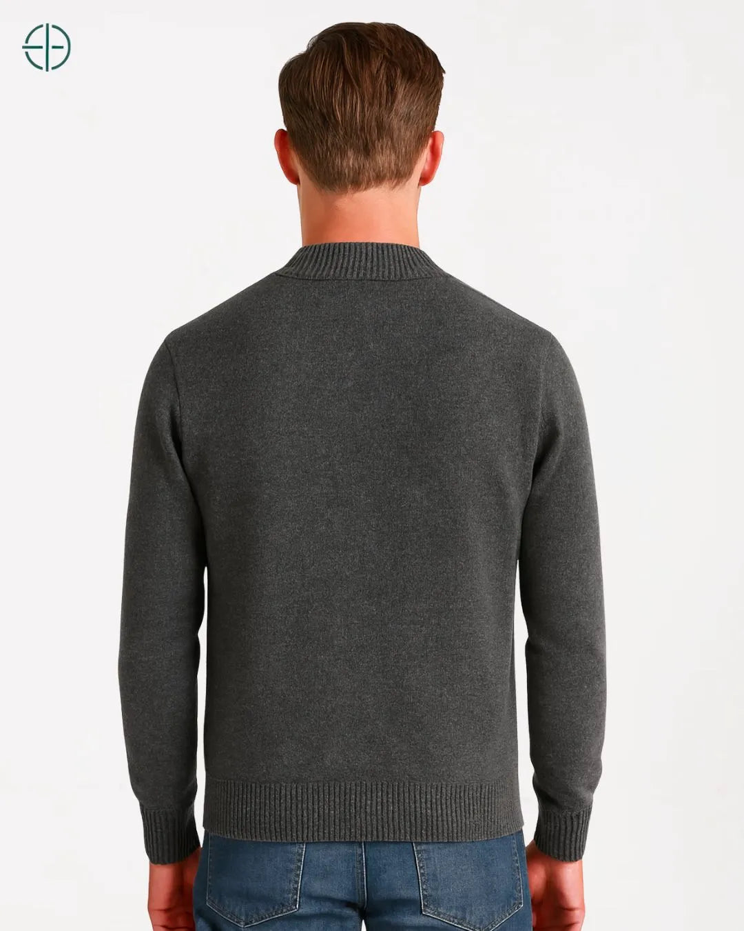 Suéter de Botões Engrossado 100% Caxemira | Rest Money™