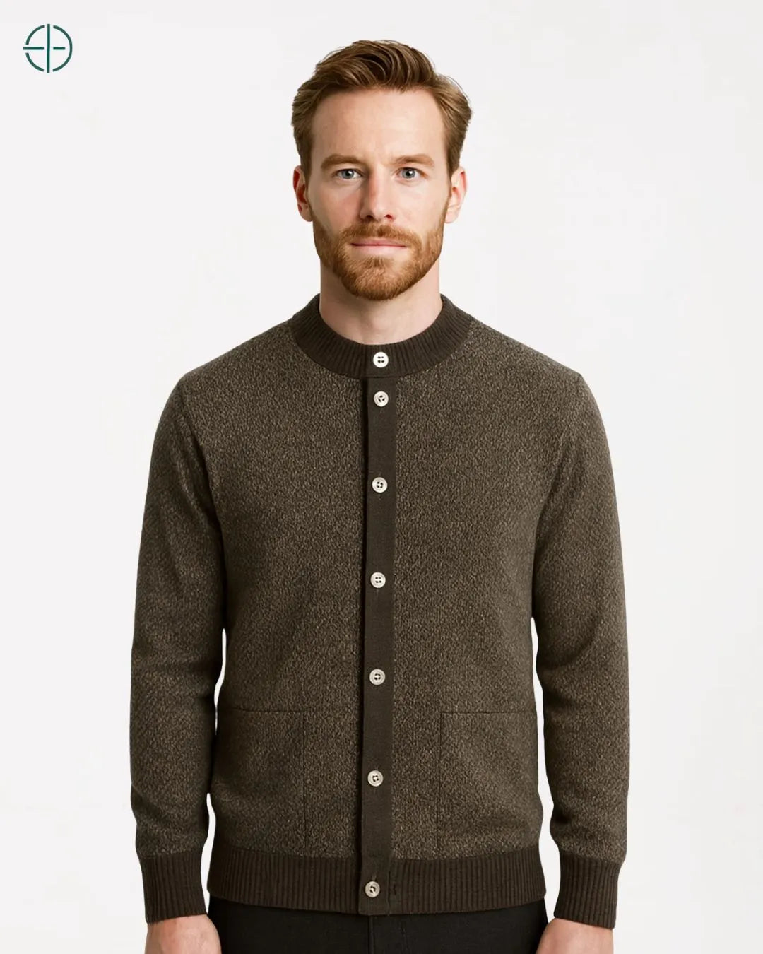 Suéter de Botões Engrossado 100% Caxemira | Rest Money™