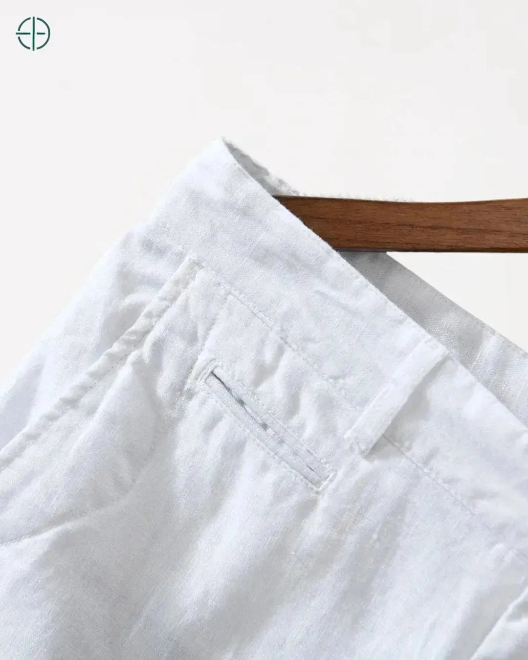 Bermuda 100% Linho Branco Masculina | Rest Money™