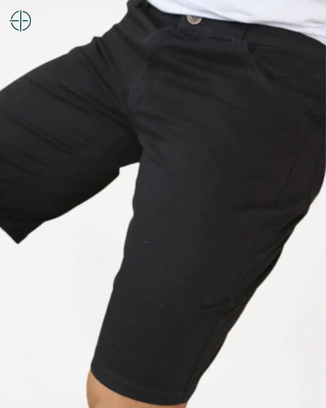 Bermuda Masculina de Sarja | Bolso Faca Preto | Rest Money™