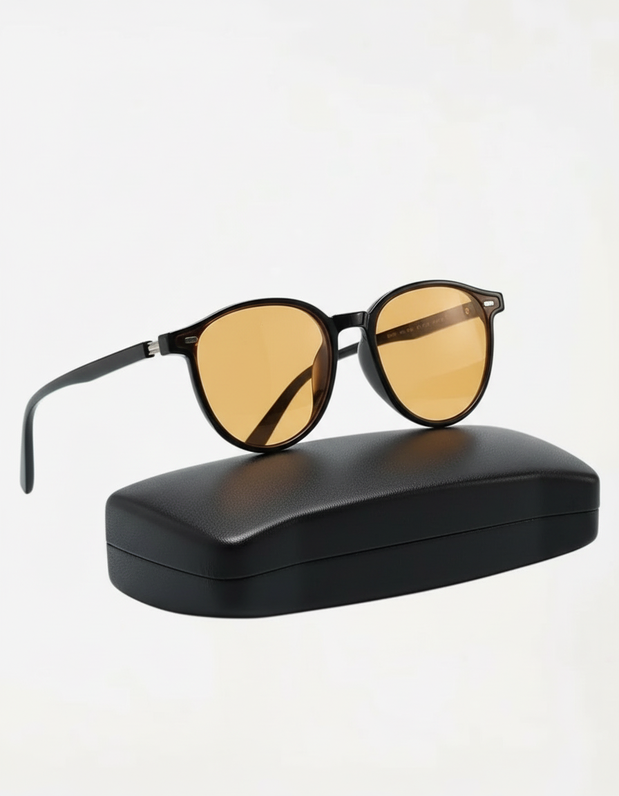 Aviator Sunglasses - Amber | Bellmont & Carmeli