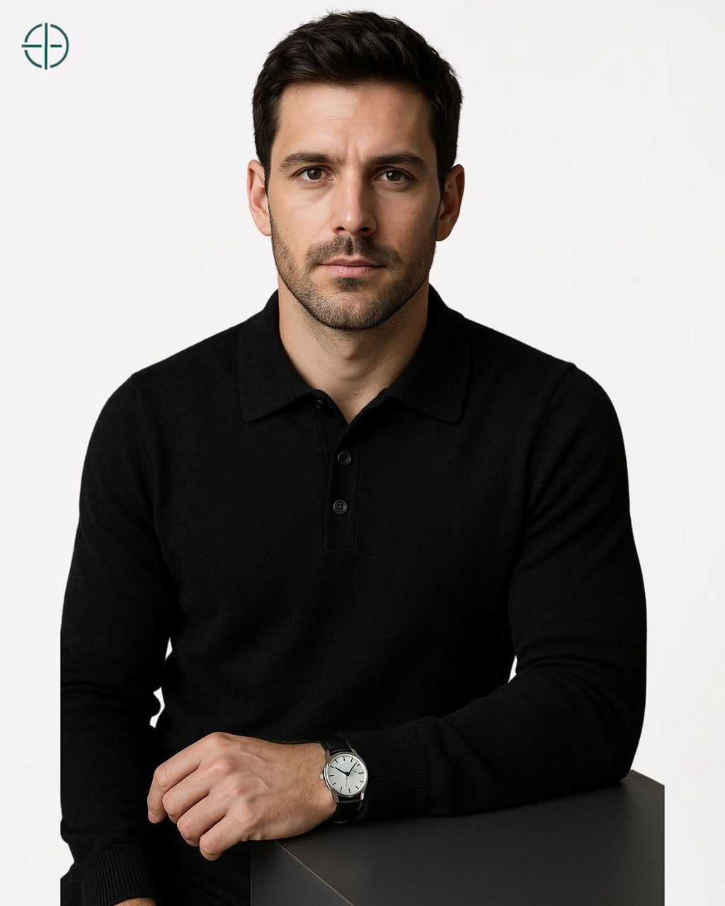 Polo 3 Botões Masculina 100% Caxemira | Rest Money™