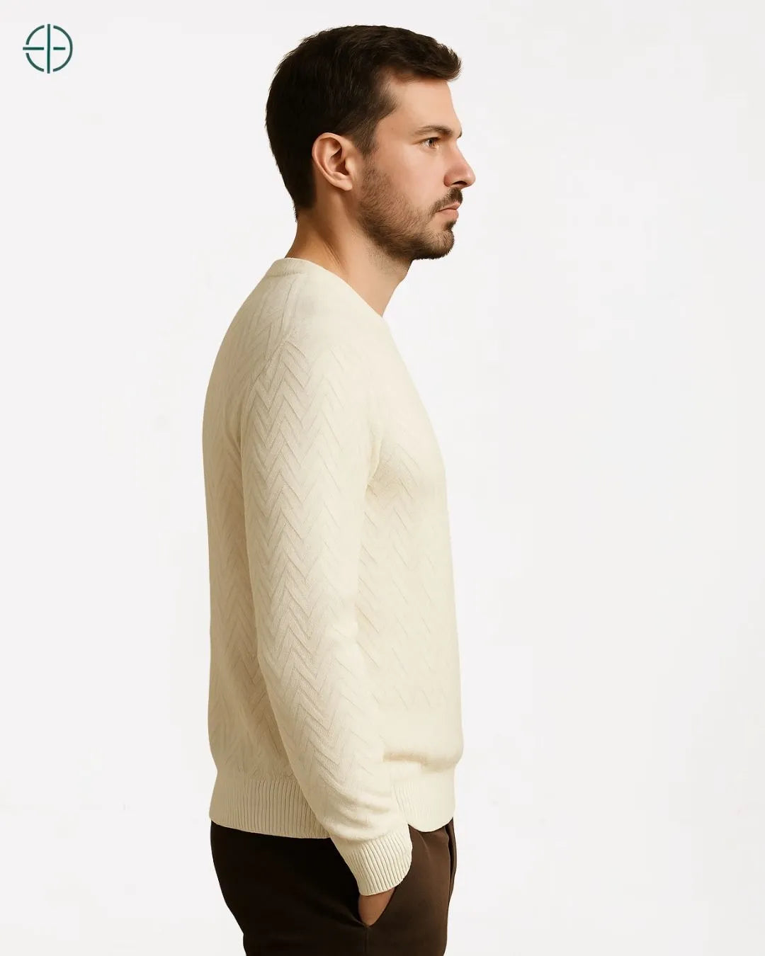 Pulôver Engrossado Masculino 100% Caxemira | Rest Money™