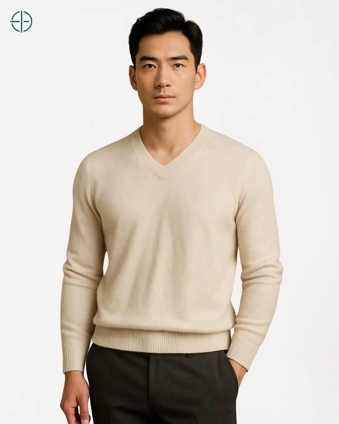 Suéter V Masculino 100% Caxemira | Rest Money™