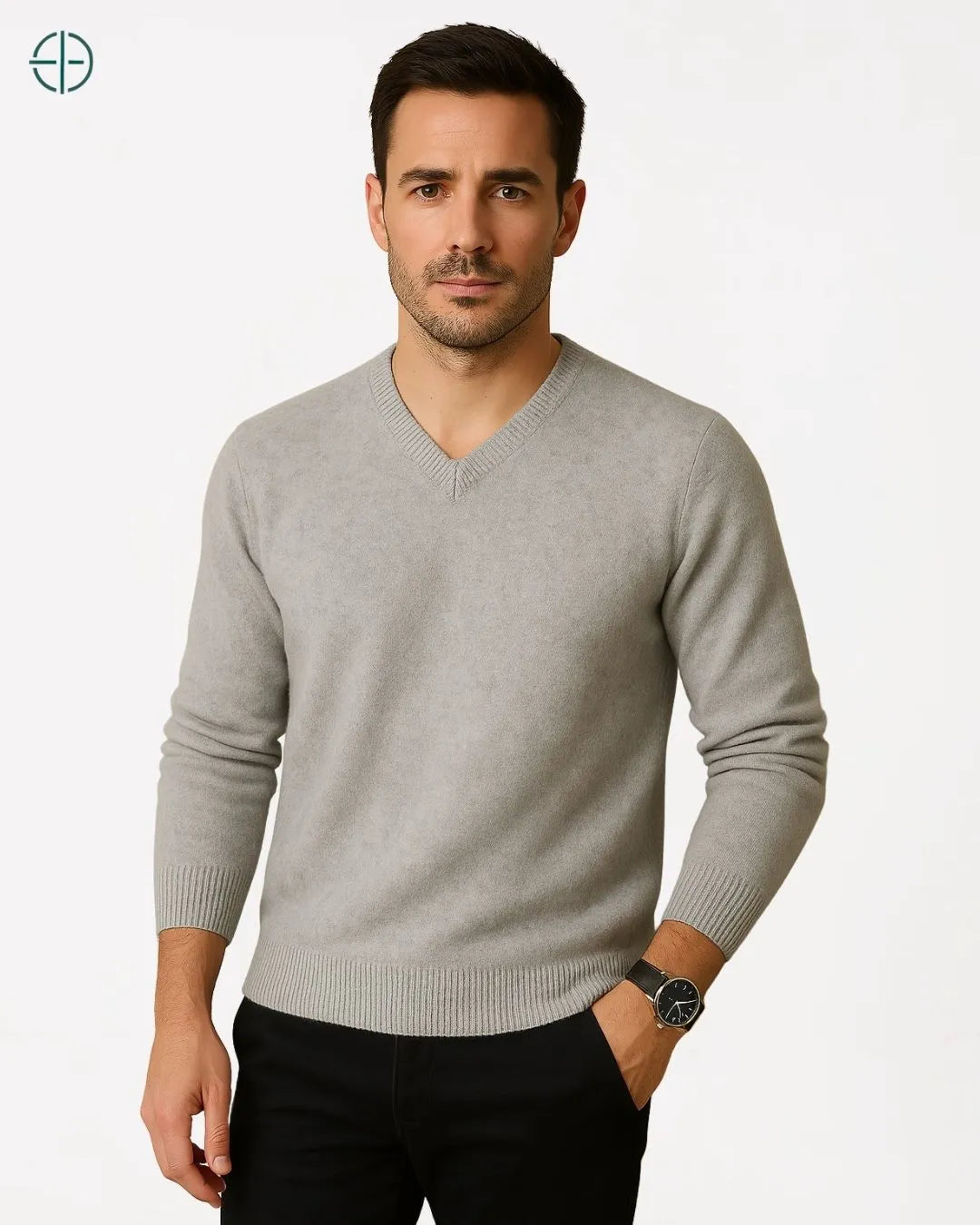 Suéter V Masculino 100% Caxemira | Rest Money™