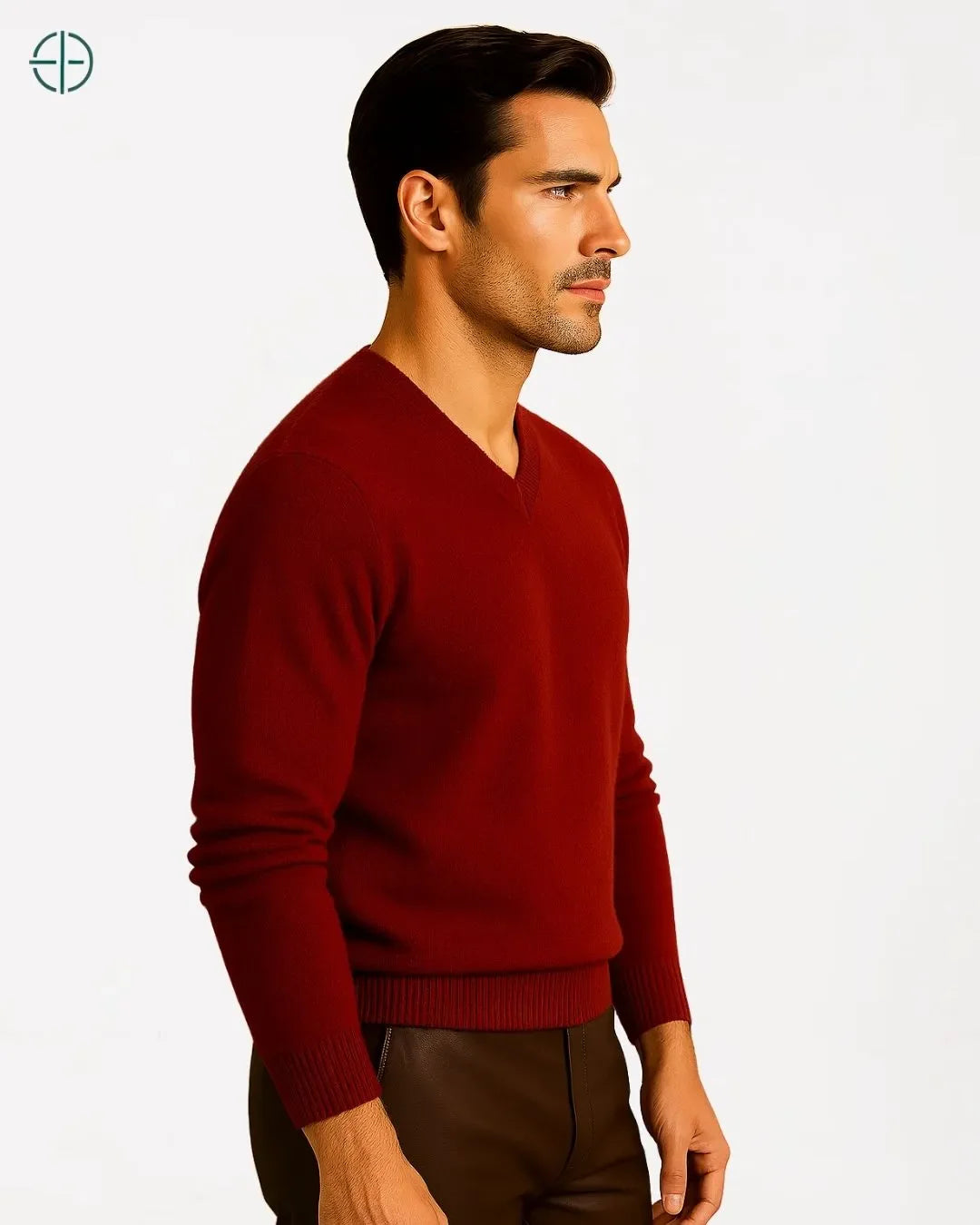 Suéter V Masculino 100% Caxemira | Rest Money™
