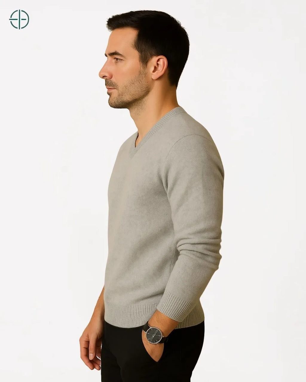 Suéter V Masculino 100% Caxemira | Rest Money™